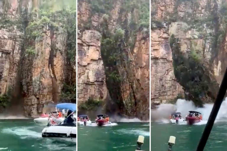 Watch: 7 dead, 9 Injured and Several Missing After Brazil Cliff Collapses on Boats