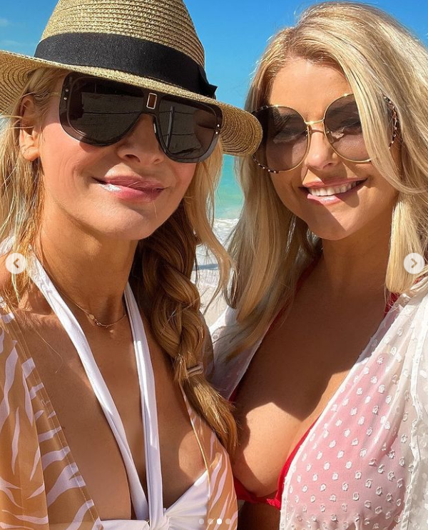 Tess Daly Sways Fans as She Wears Bikini of Her Own Beachwear Line During Getaway